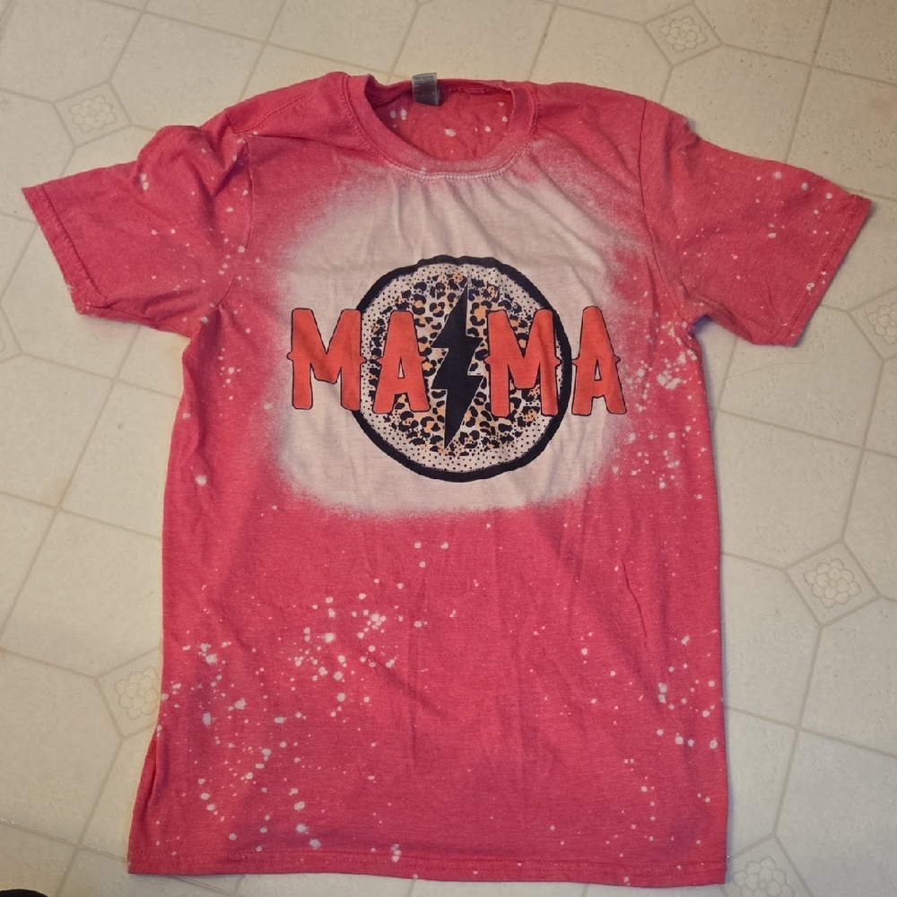 Gildan Pink Softstyle T-Shirt with White Dots